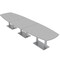 Skutchi Designs 45 in W, 166 in L, 29 in H, Engineered Wood Top, Grey HAR-ABOT-46X168-DOU-XD01 - alternate 1